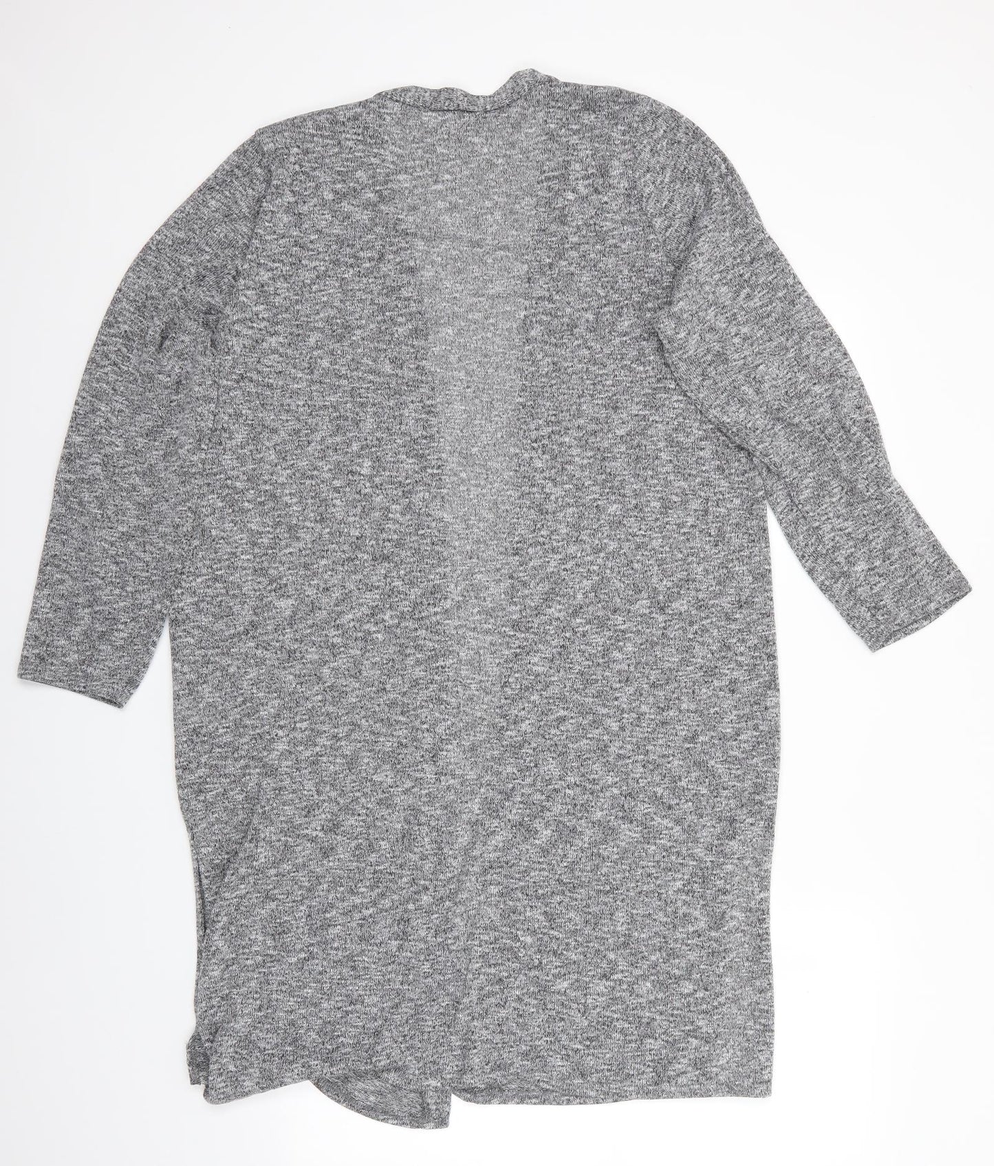 George Womens Grey V-Neck  Polyester Cardigan Jumper Size 20   - Longline Black Grey White Mix