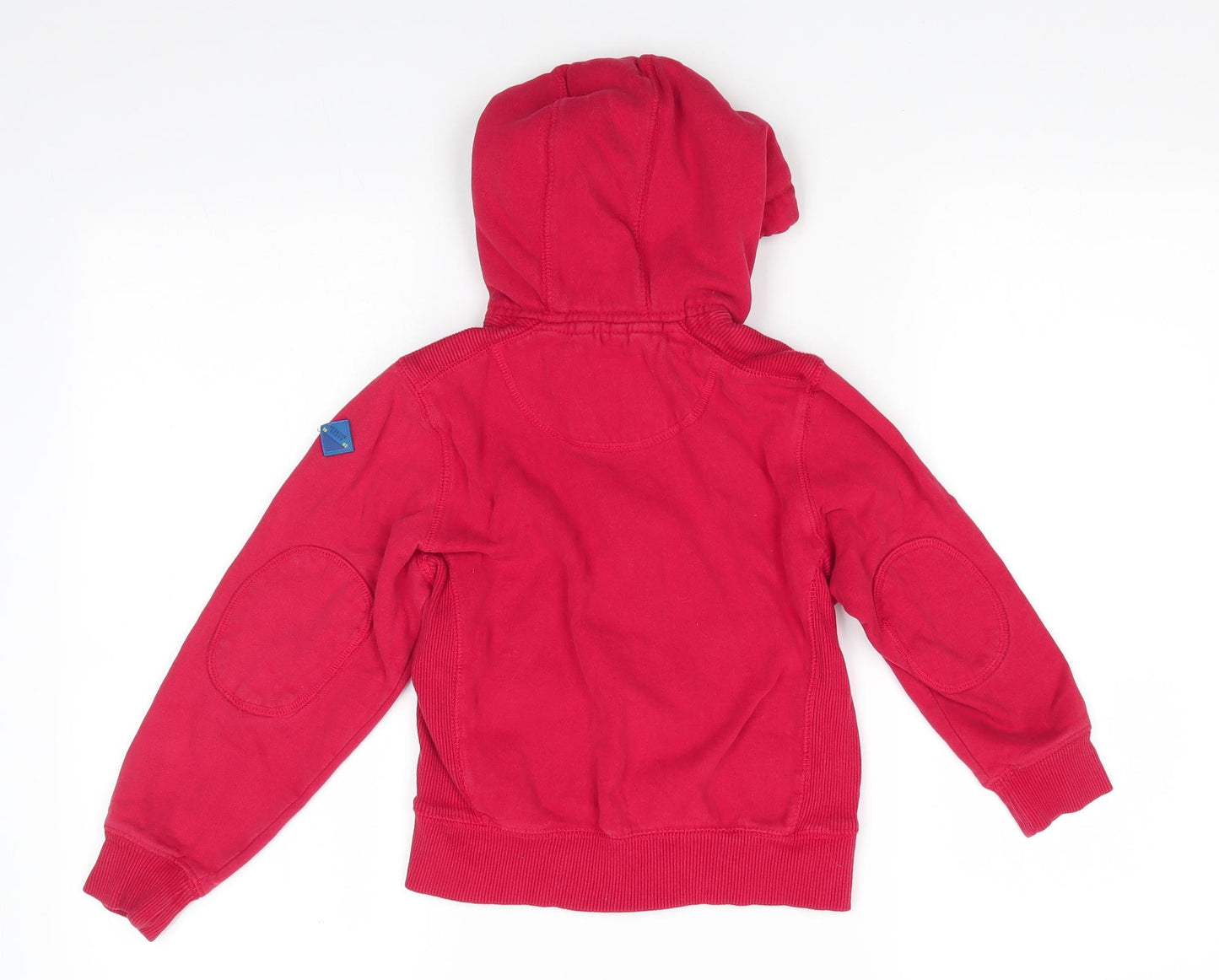 NEXT Boys Red  Cotton Full Zip Hoodie Size 6 Years   - Faux sheep fur lined hood