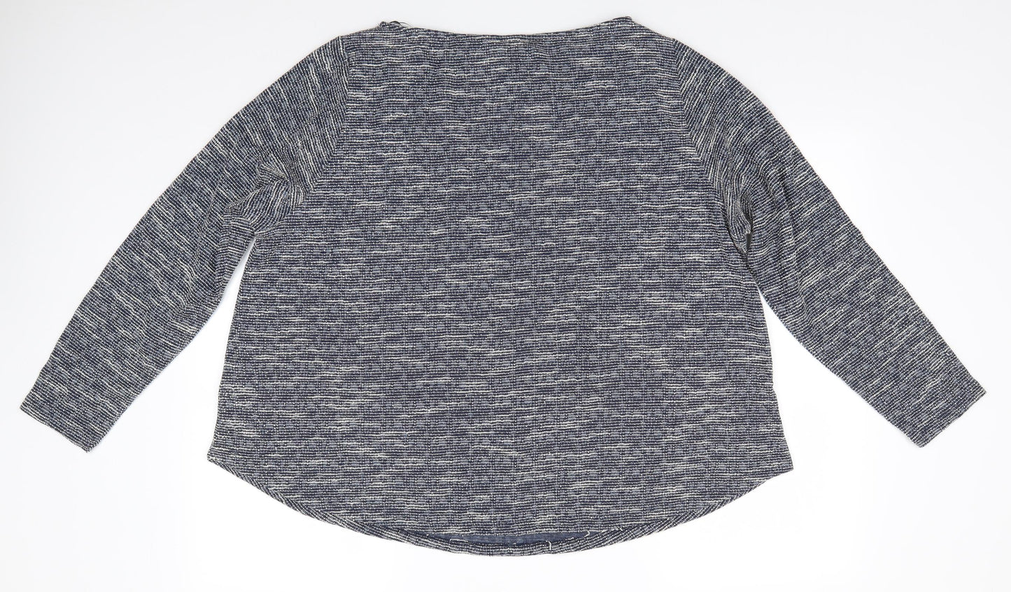 H&M Womens Blue Round Neck  Polyester Tunic Jumper Size 22   - Blue Mix