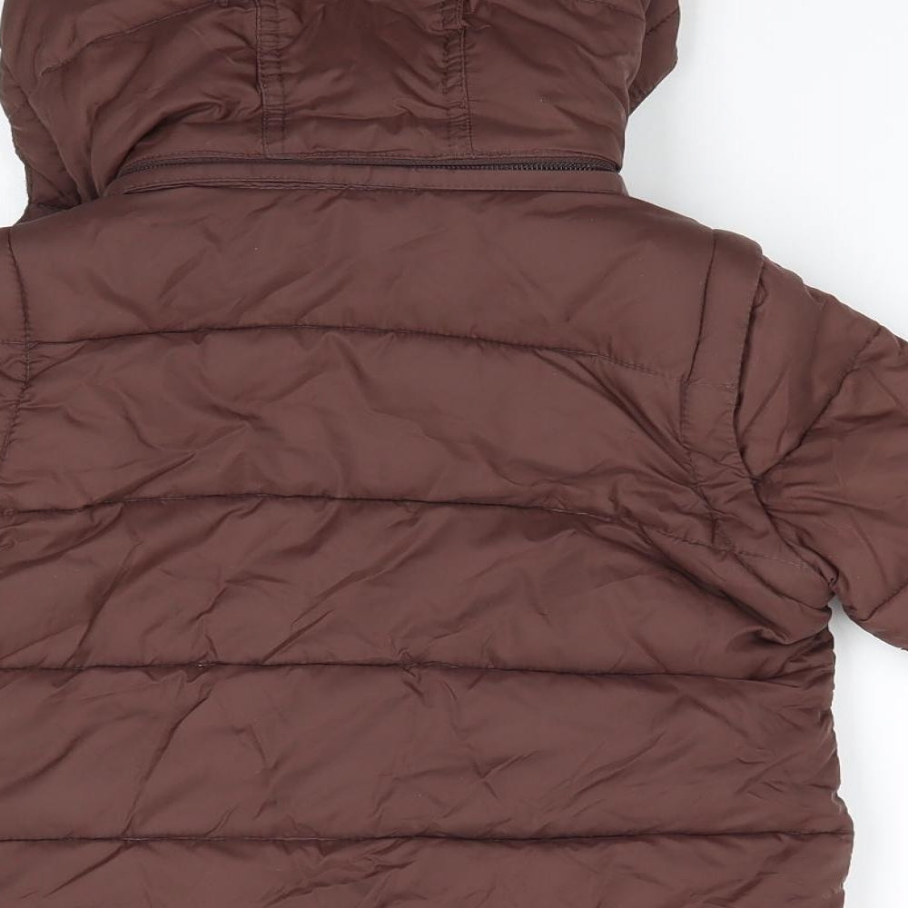 Mini Boden Boys Brown   Anorak Coat Size 3 Years   - Fleece Lined