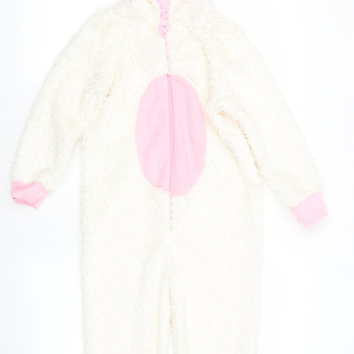 Mothercare Girls Ivory Animal Print Polyester  One Piece Size 6-7 Years   - unicorn all in one