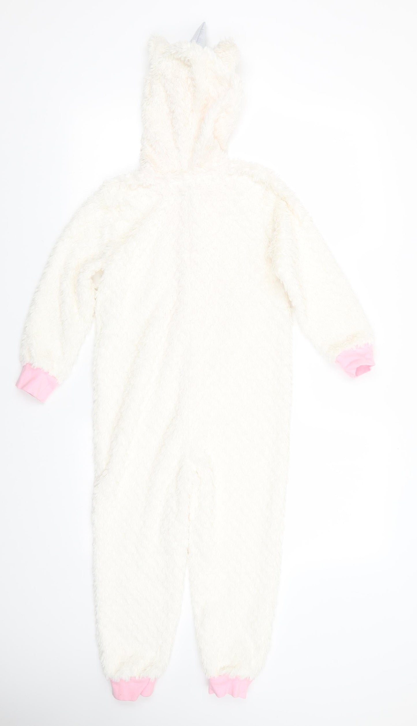 Mothercare Girls Ivory Animal Print Polyester  One Piece Size 6-7 Years   - unicorn all in one