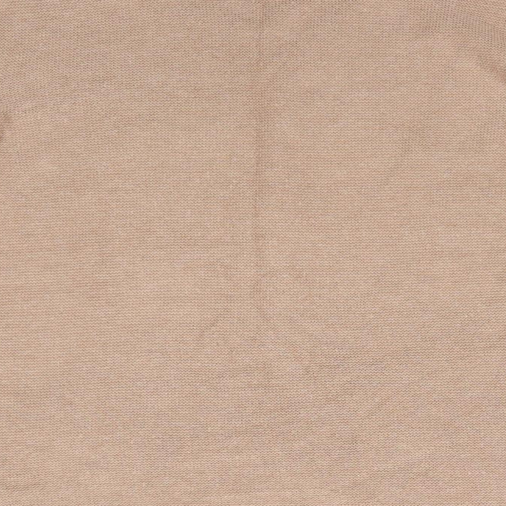 Olsen Womens Beige Collared  Cotton Cardigan Jumper Size 4