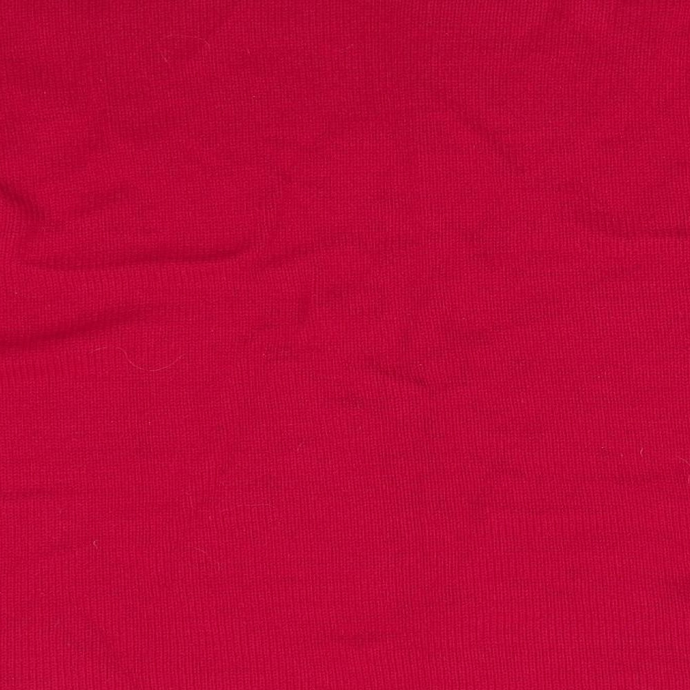 Envy I Womens Red Round Neck   Pullover Jumper Size L