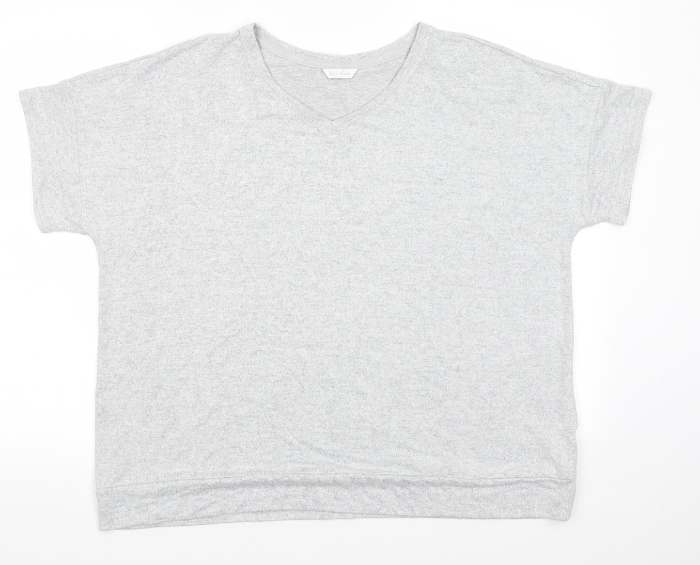 Marks and Spencer Womens Grey Solid Viscose  Pyjama Top Size 18   - Pale Grey Mix