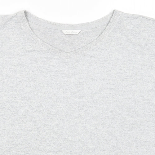 Marks and Spencer Womens Grey Solid Viscose  Pyjama Top Size 18   - Pale Grey Mix