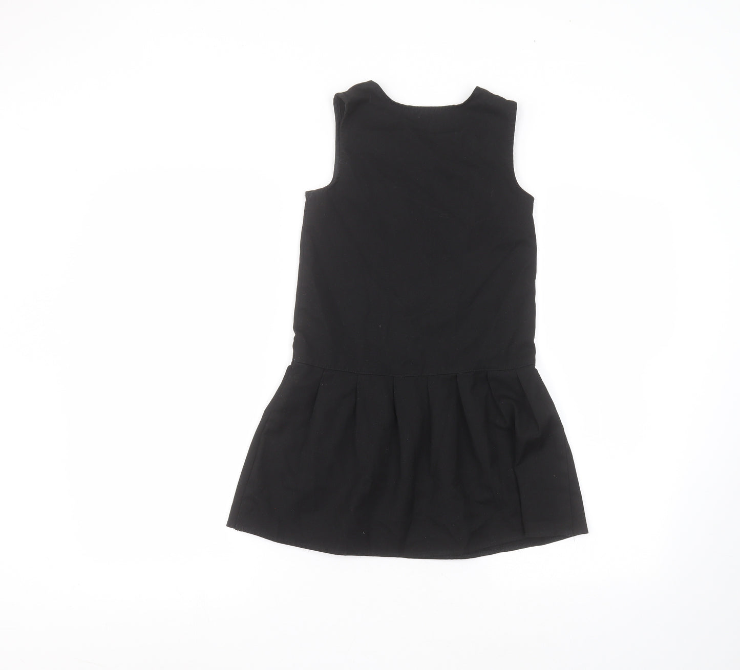 George Girls Black  Polyester A-Line  Size 6-7 Years  Round Neck