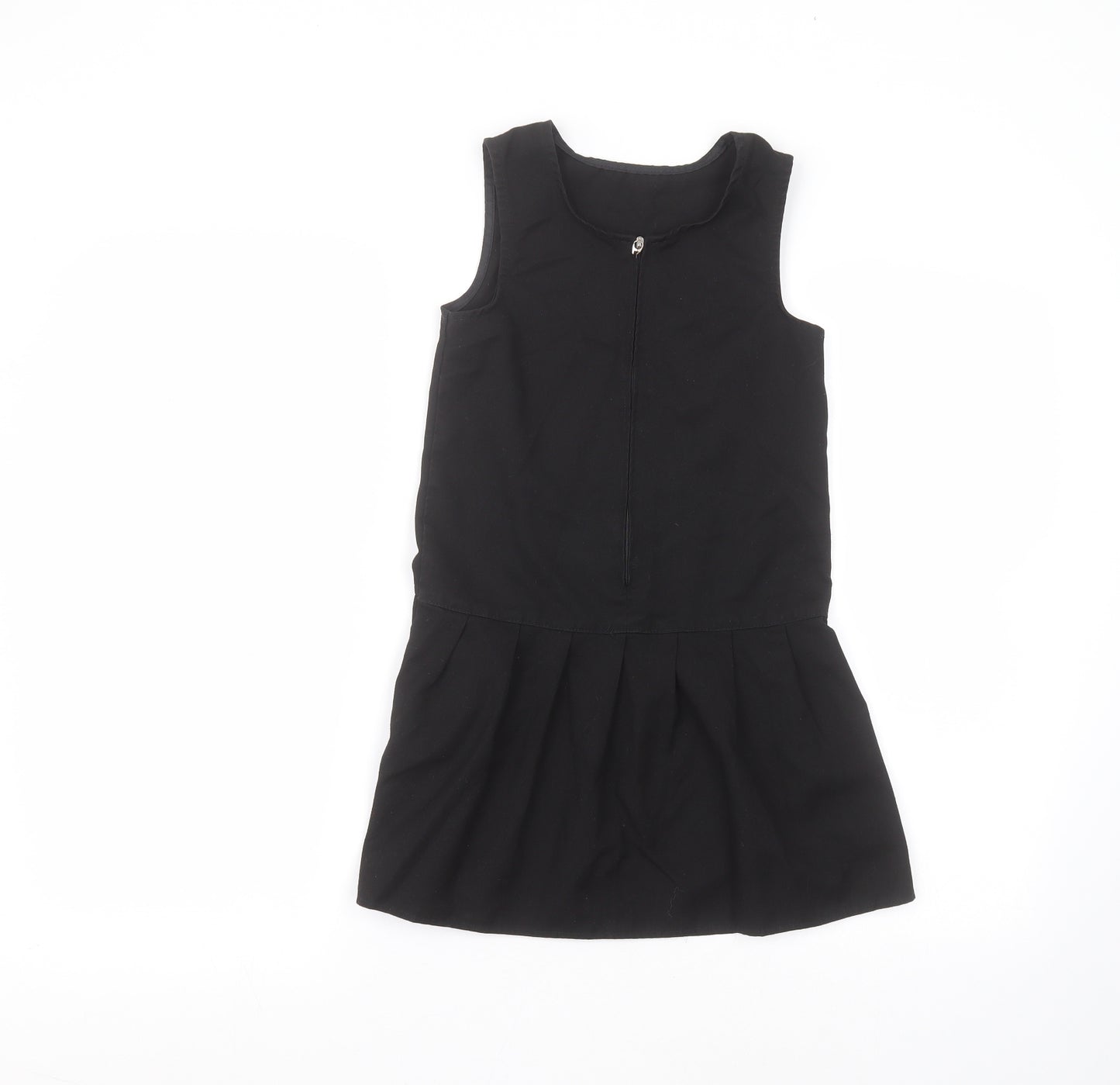 George Girls Black  Polyester A-Line  Size 6-7 Years  Round Neck