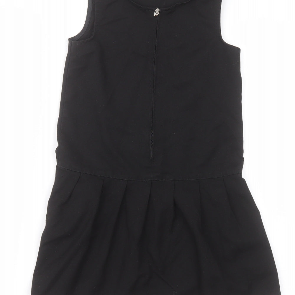 George Girls Black  Polyester A-Line  Size 6-7 Years  Round Neck