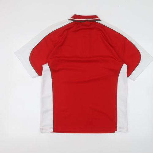 manav Mens Red  Polyester  Polo Size S Collared  - wales