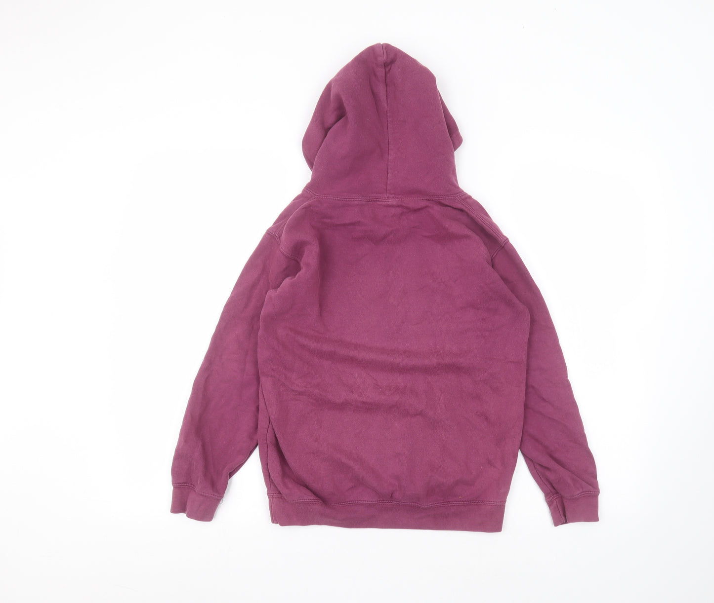 Awdis Girls Purple  Cotton Pullover Hoodie Size 10-11 Years
