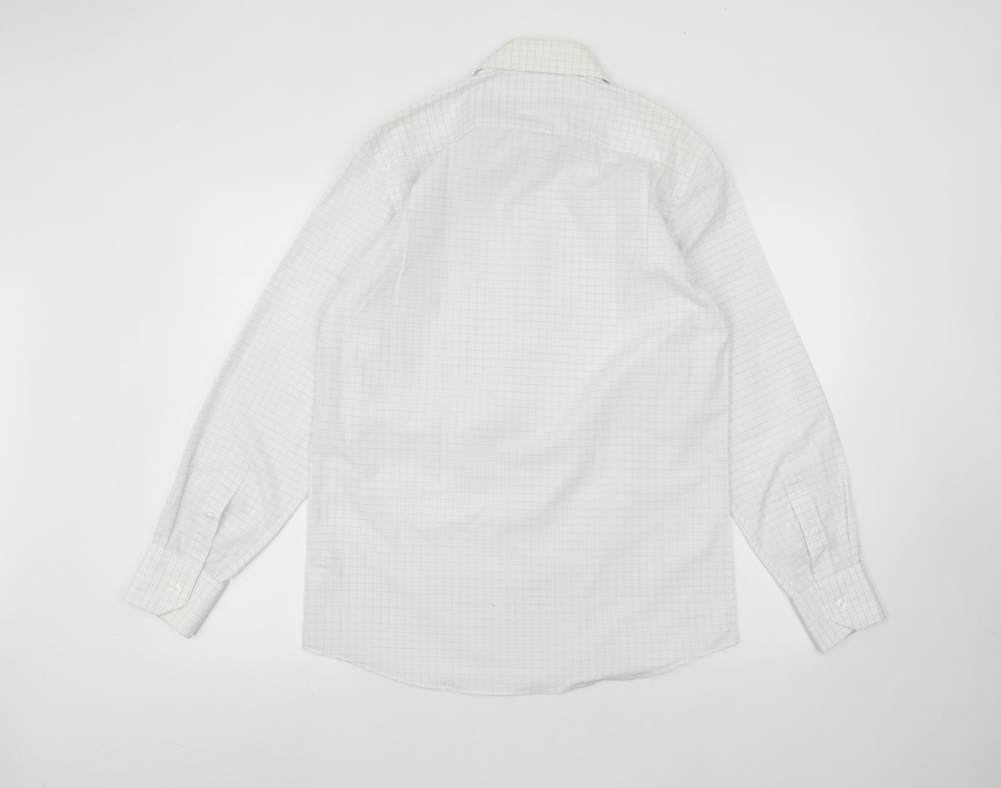 Preworn Mens White  Cotton  Dress Shirt Size 14.5 Collared