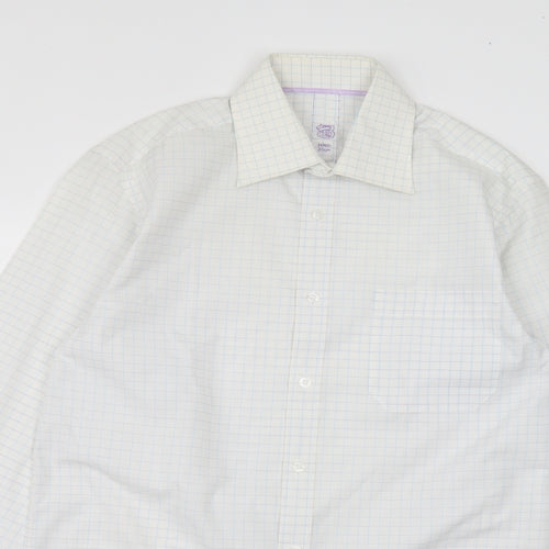Preworn Mens White  Cotton  Dress Shirt Size 14.5 Collared