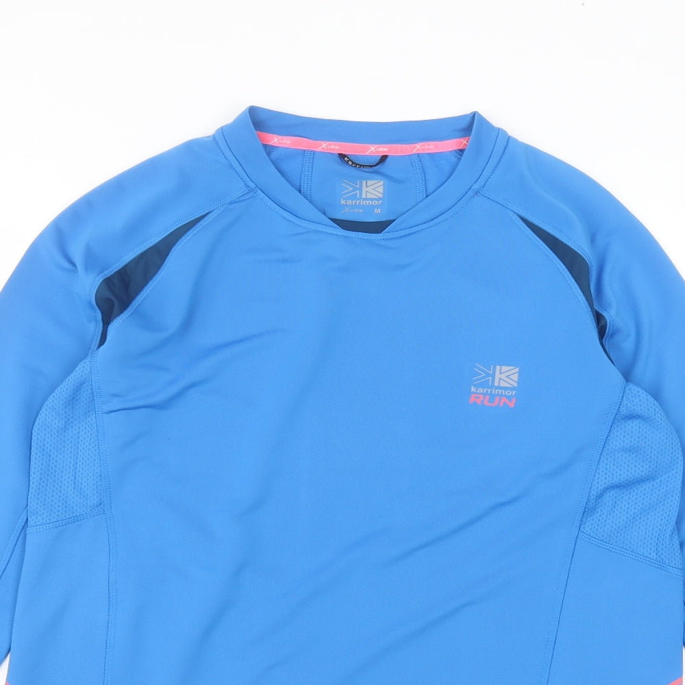 Karrimor Mens Blue  Polyester  T-Shirt Size M Round Neck