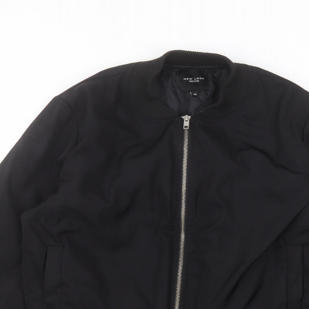New Look Womens Black   Bomber Jacket Coat Size 14