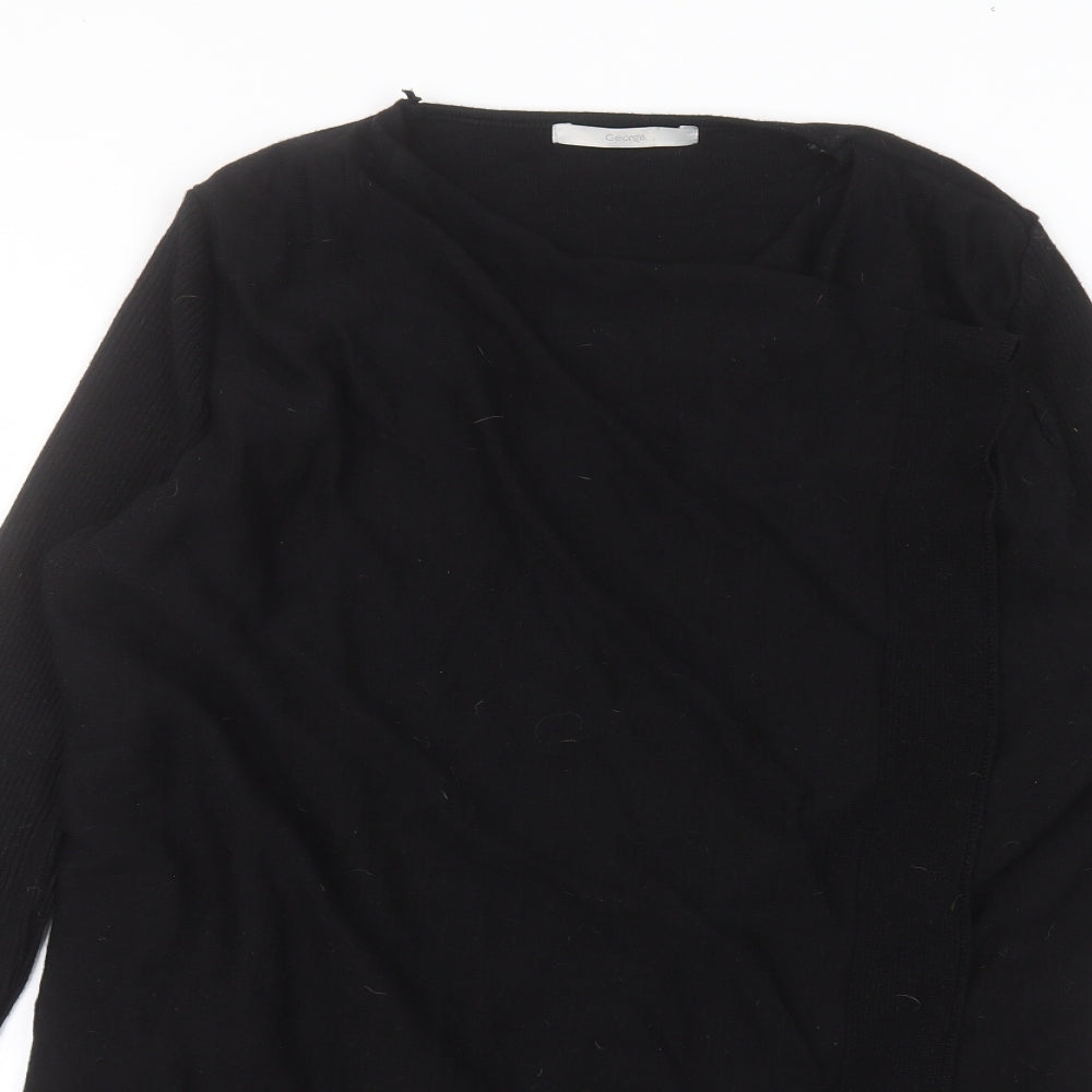 George Womens Black Round Neck  Viscose Cardigan Jumper Size 16