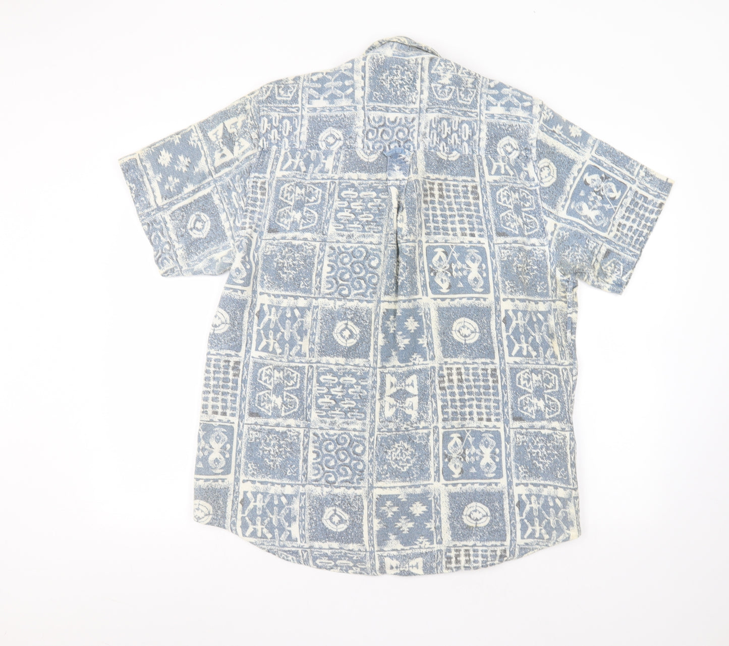 berties Mens Blue  Cotton  Dress Shirt Size M Collared