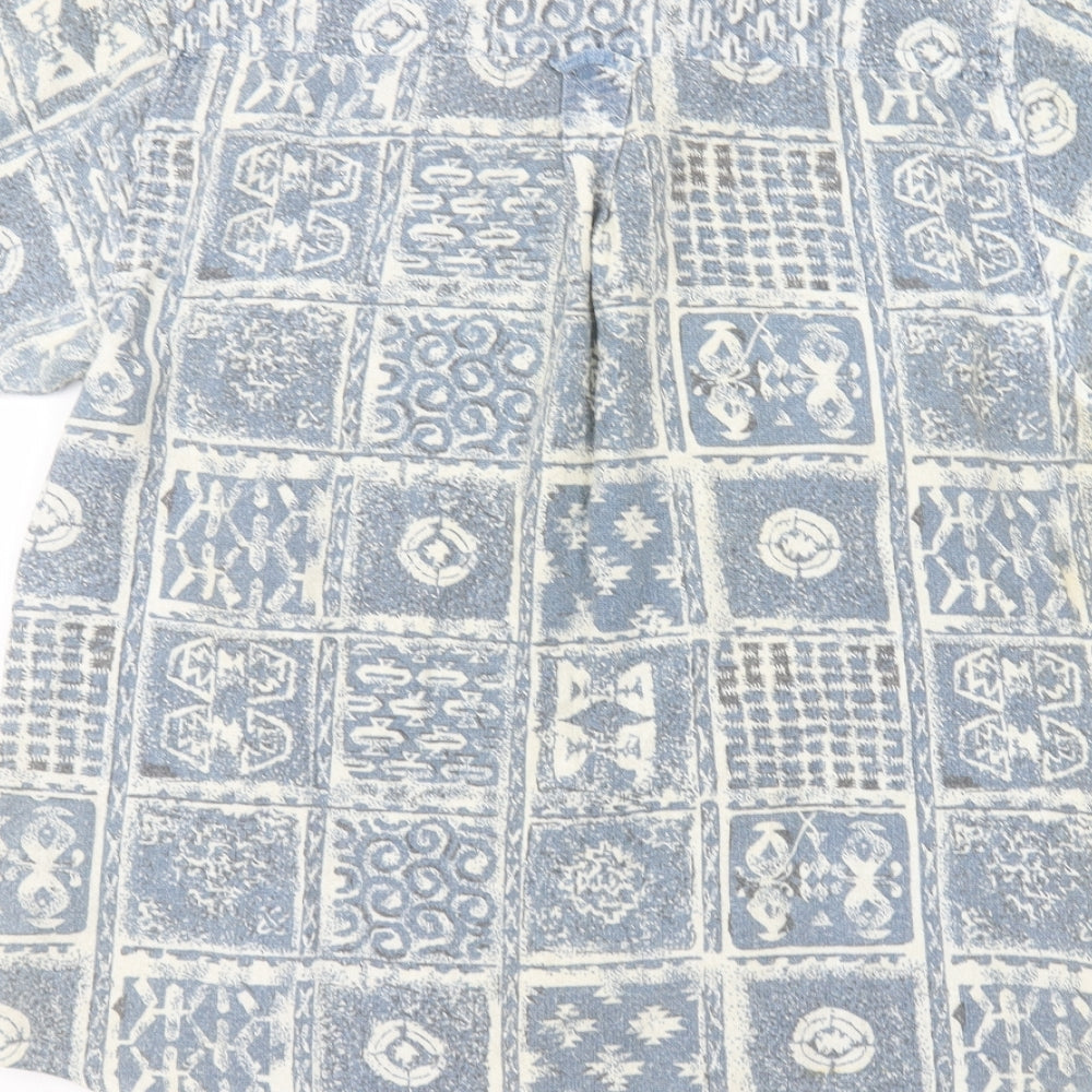 berties Mens Blue  Cotton  Dress Shirt Size M Collared