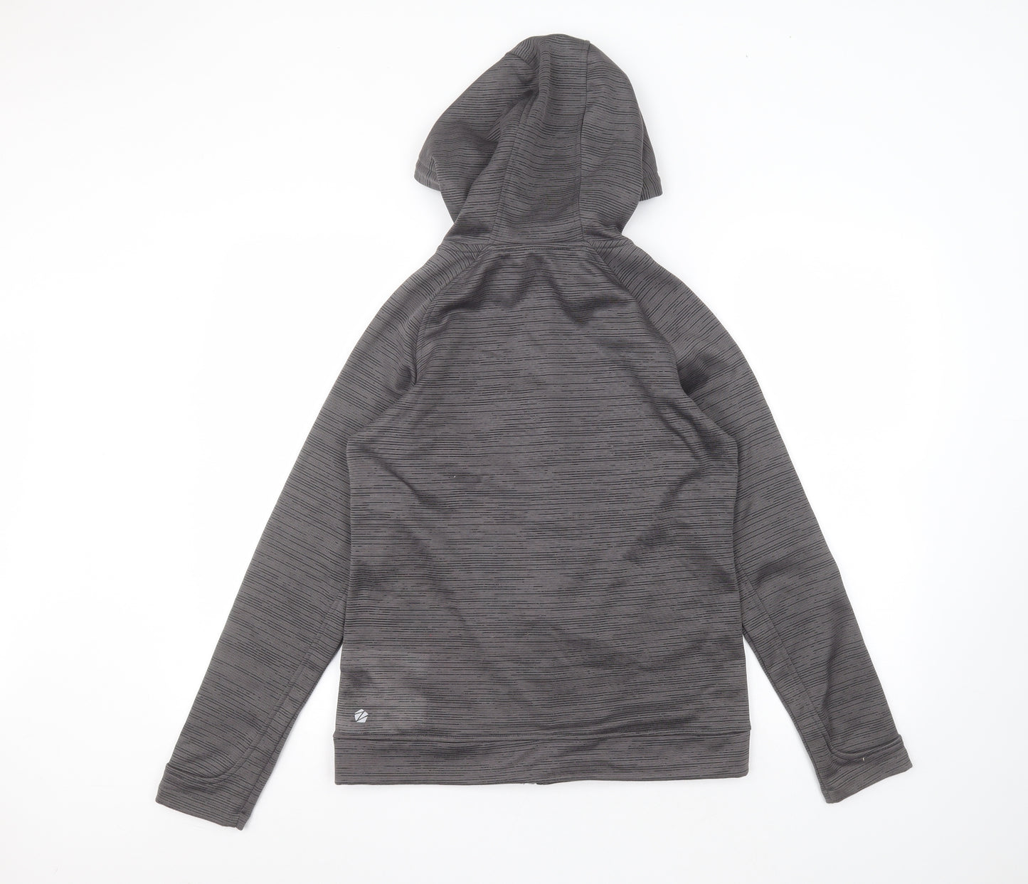 zakti Womens Black  Polyester Full Zip Hoodie Size 10