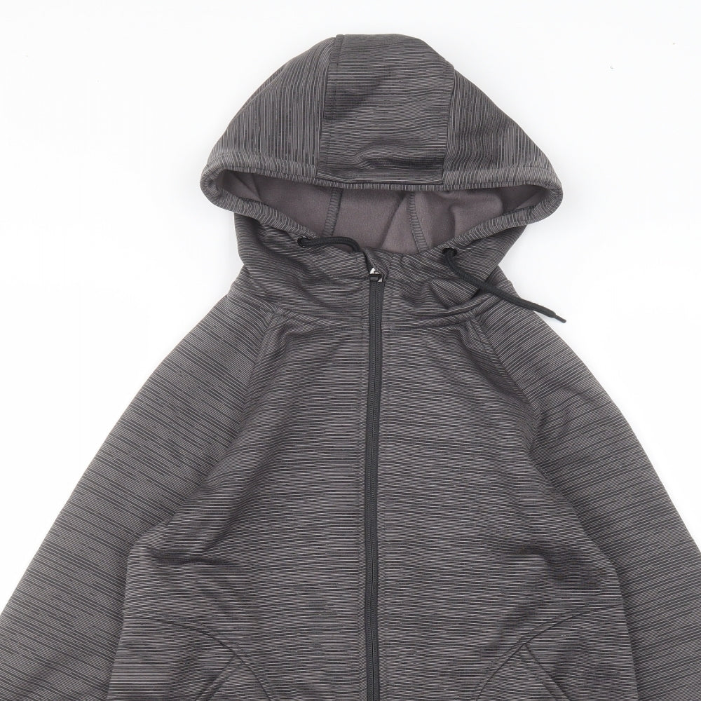 zakti Womens Black  Polyester Full Zip Hoodie Size 10