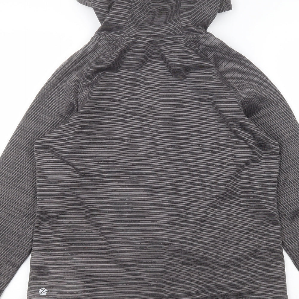 zakti Womens Black  Polyester Full Zip Hoodie Size 10