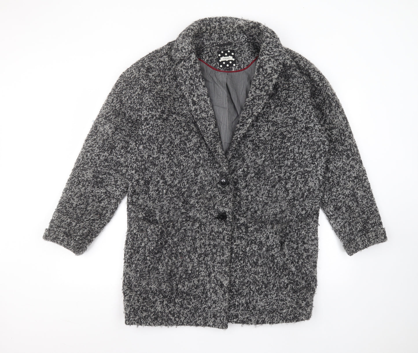 NEXT Womens Grey   Overcoat Coat Size 14