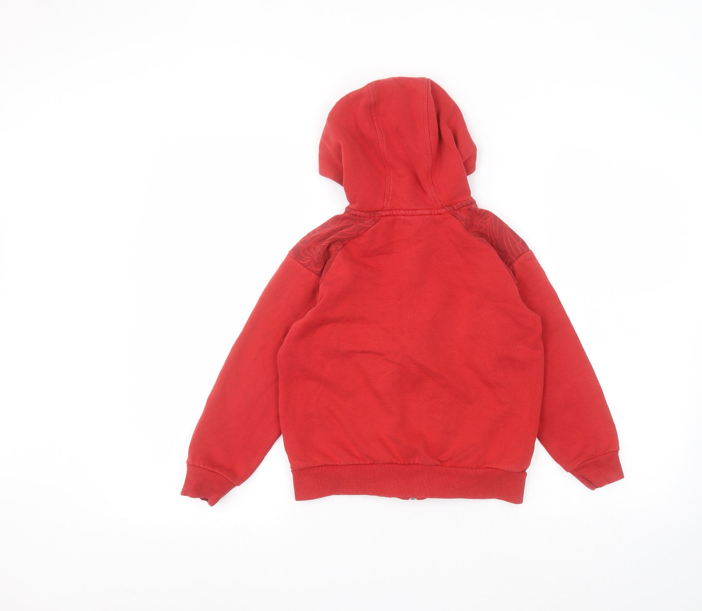 adidas Boys Red  Cotton Full Zip Hoodie Size 7-8 Years