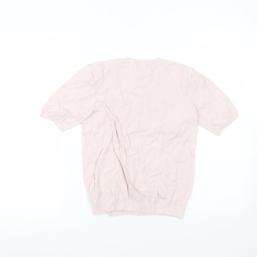 H&M Womens Pink  Viscose Basic T-Shirt Size XS Round Neck