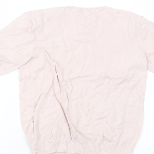 H&M Womens Pink  Viscose Basic T-Shirt Size XS Round Neck