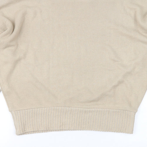 PRETTYLITTLETHING Womens Brown Round Neck  Acrylic Pullover Jumper Size S