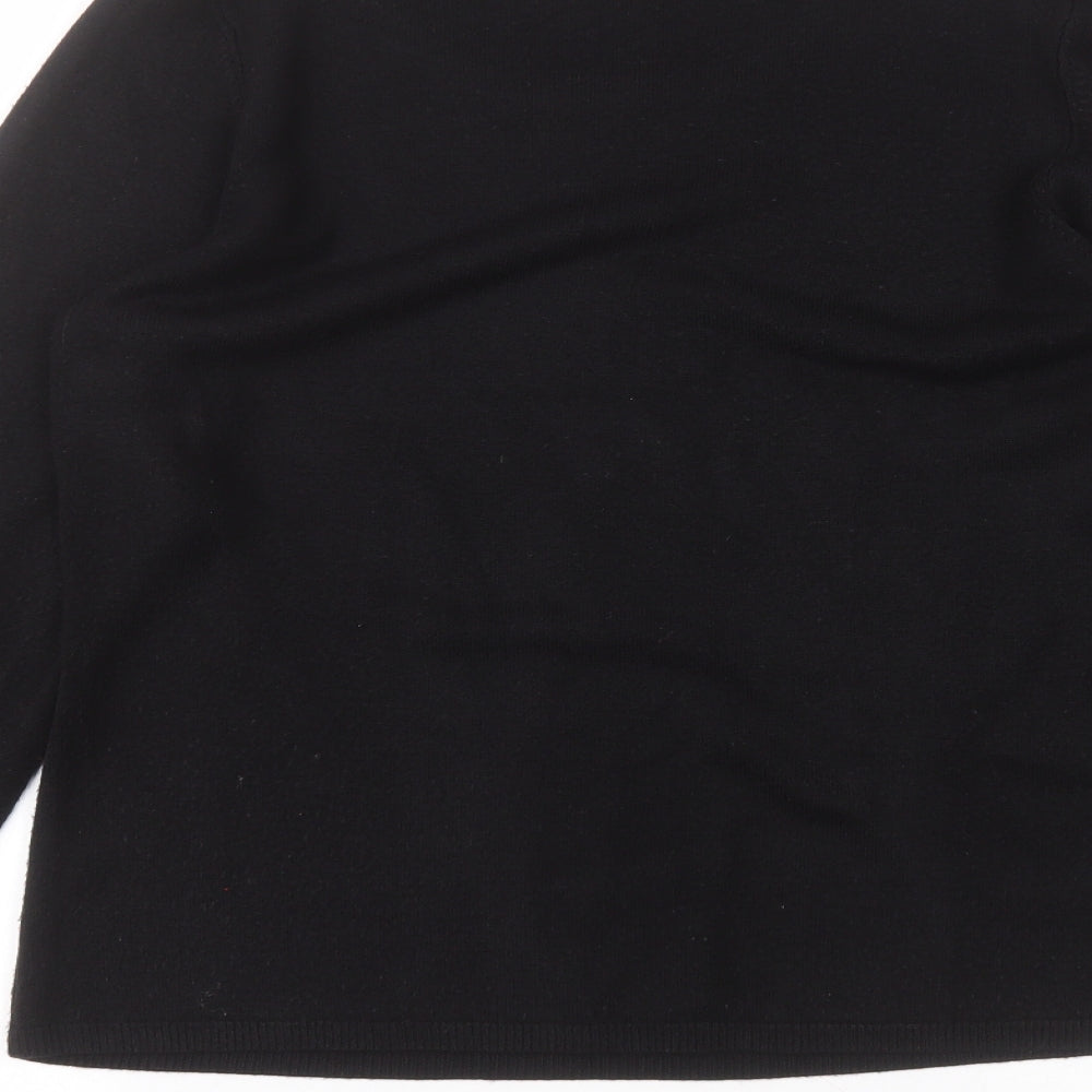 Matalan Womens Black Round Neck  Acrylic Pullover Jumper Size 16