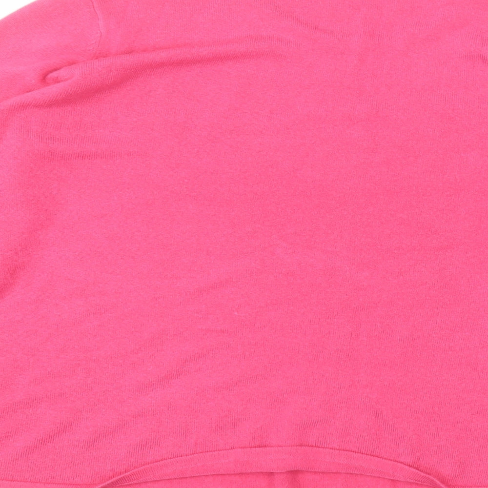 Bonmarché Womens Pink  Acrylic Basic T-Shirt Size XL Round Neck