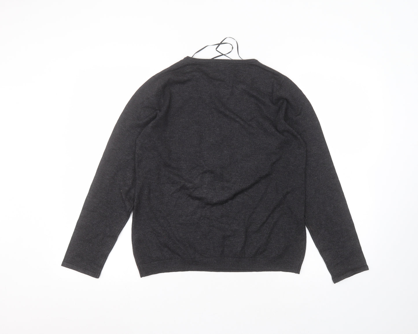 Bonmarché Womens Black  Viscose Basic T-Shirt Size 10 Round Neck