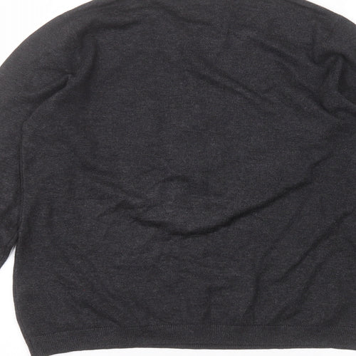 Bonmarché Womens Black  Viscose Basic T-Shirt Size 10 Round Neck
