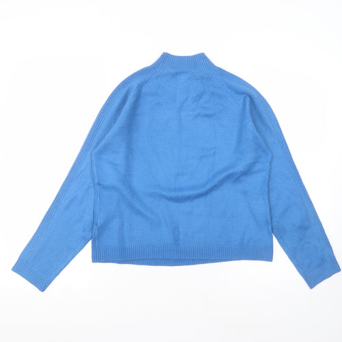 Filati Womens Blue  Acrylic Basic T-Shirt Size XL Roll Neck