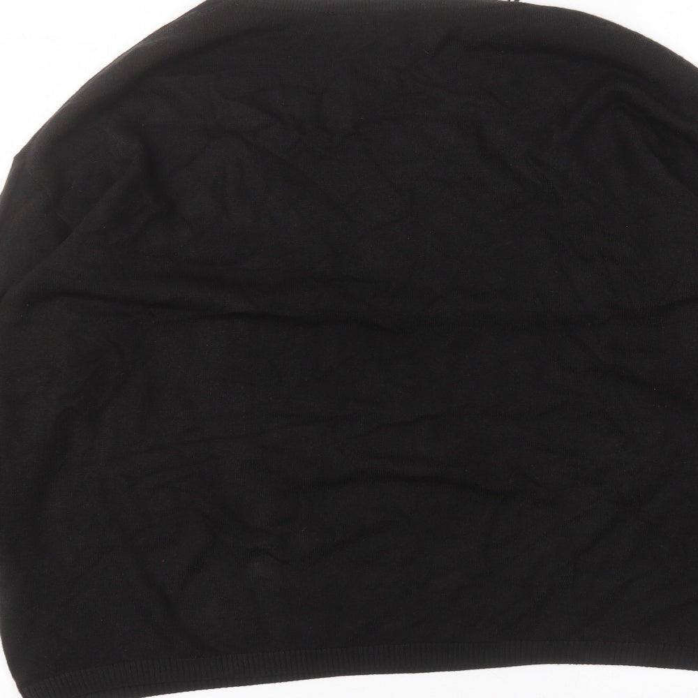 Very Womens Black  Acrylic Basic T-Shirt Size 16 Round Neck