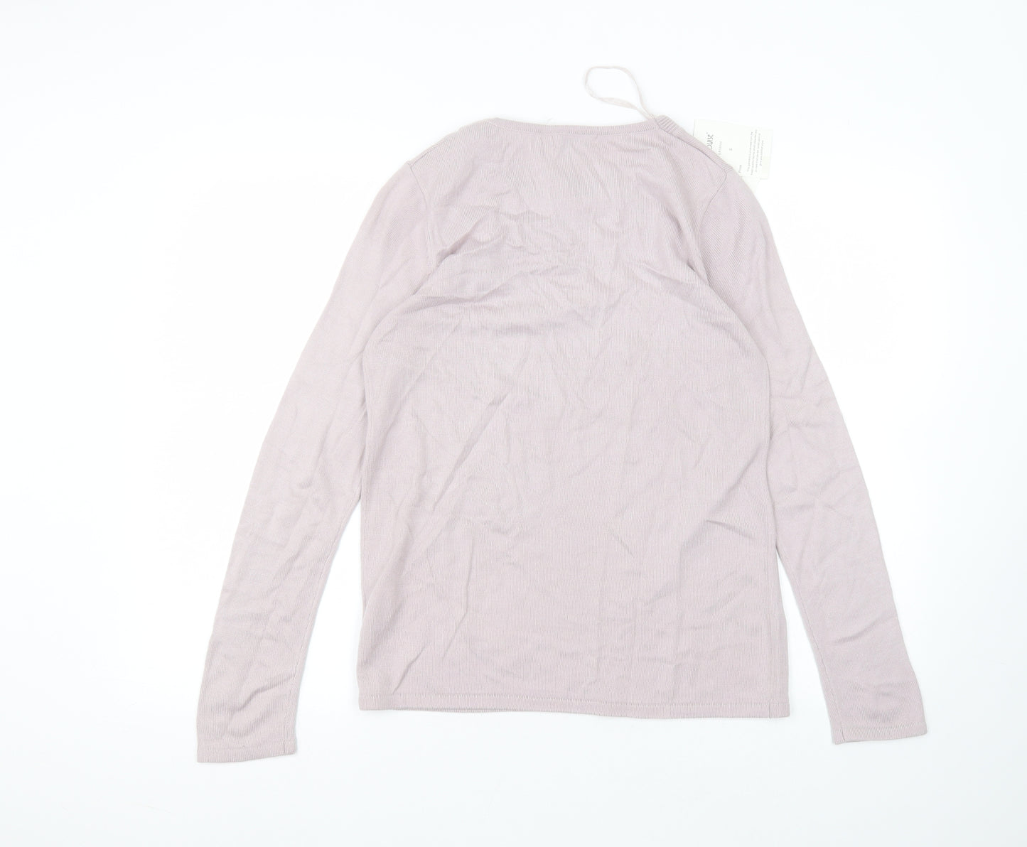 fay louise Womens Pink  Acrylic Basic T-Shirt Size S Round Neck