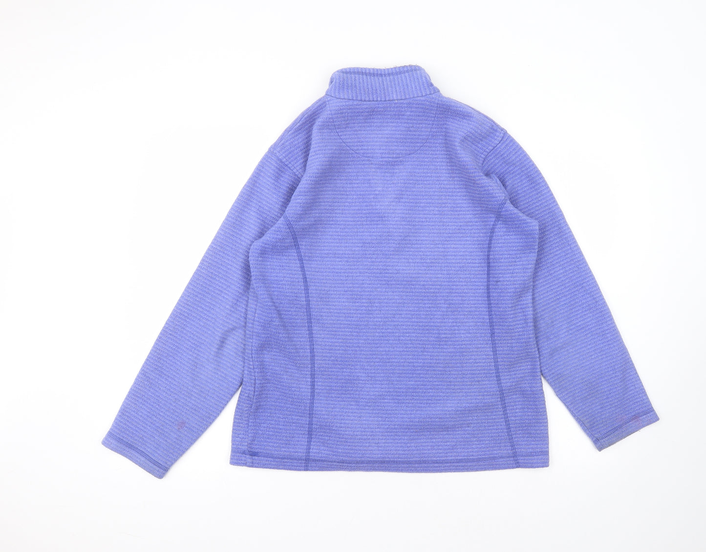 Regatta Womens Purple Round Neck Striped Polyester Pullover Jumper Size 10