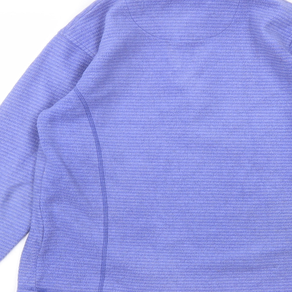 Regatta Womens Purple Round Neck Striped Polyester Pullover Jumper Size 10