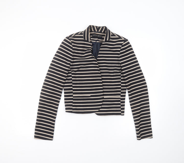 Dorothy Perkins Womens Beige Striped Jacket Size 6