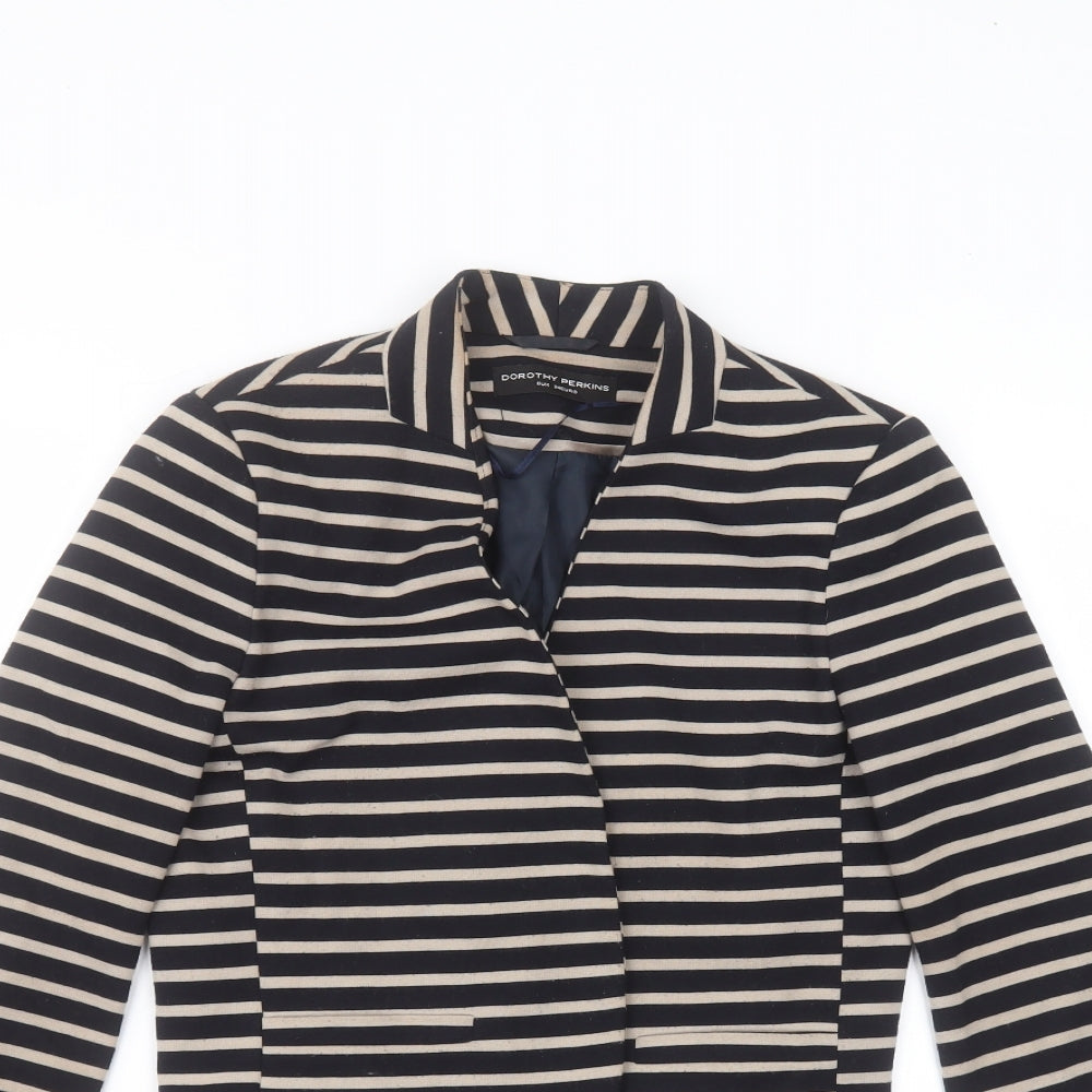 Dorothy Perkins Womens Beige Striped  Jacket  Size 6