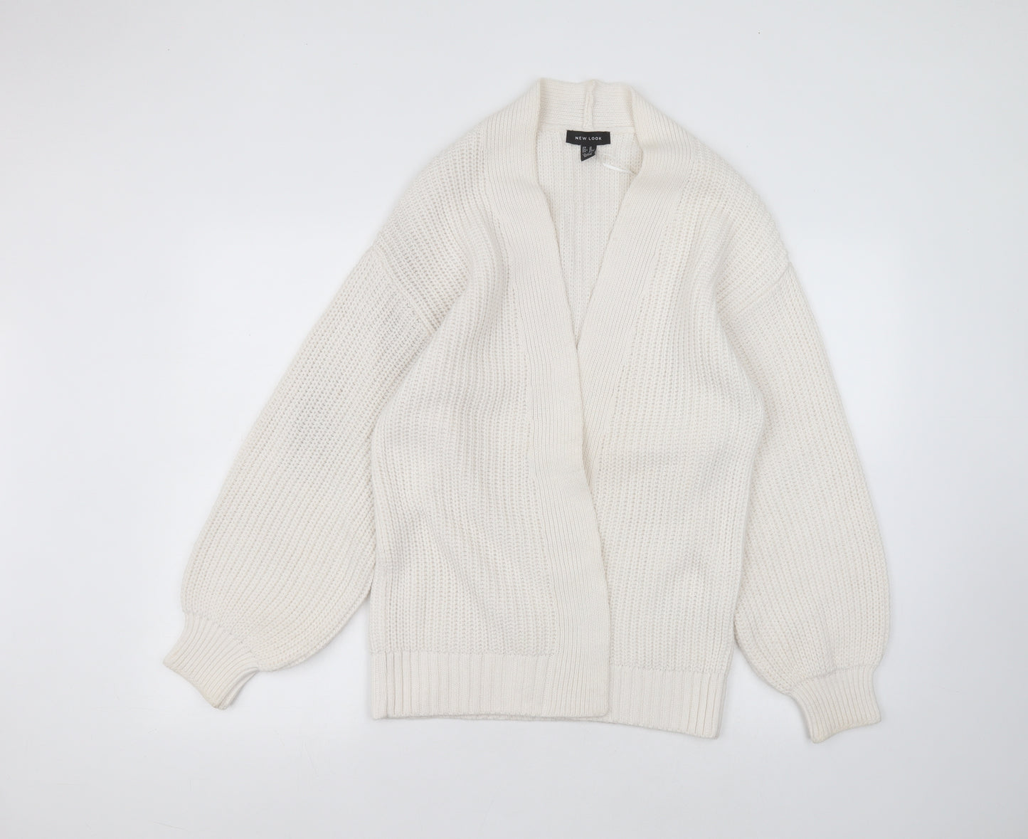 New Look Womens White   Jacket Coatigan Size M