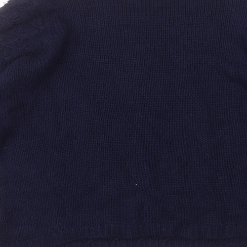 Debinhams Womens Blue Round Neck  Acrylic Pullover Jumper Size 20