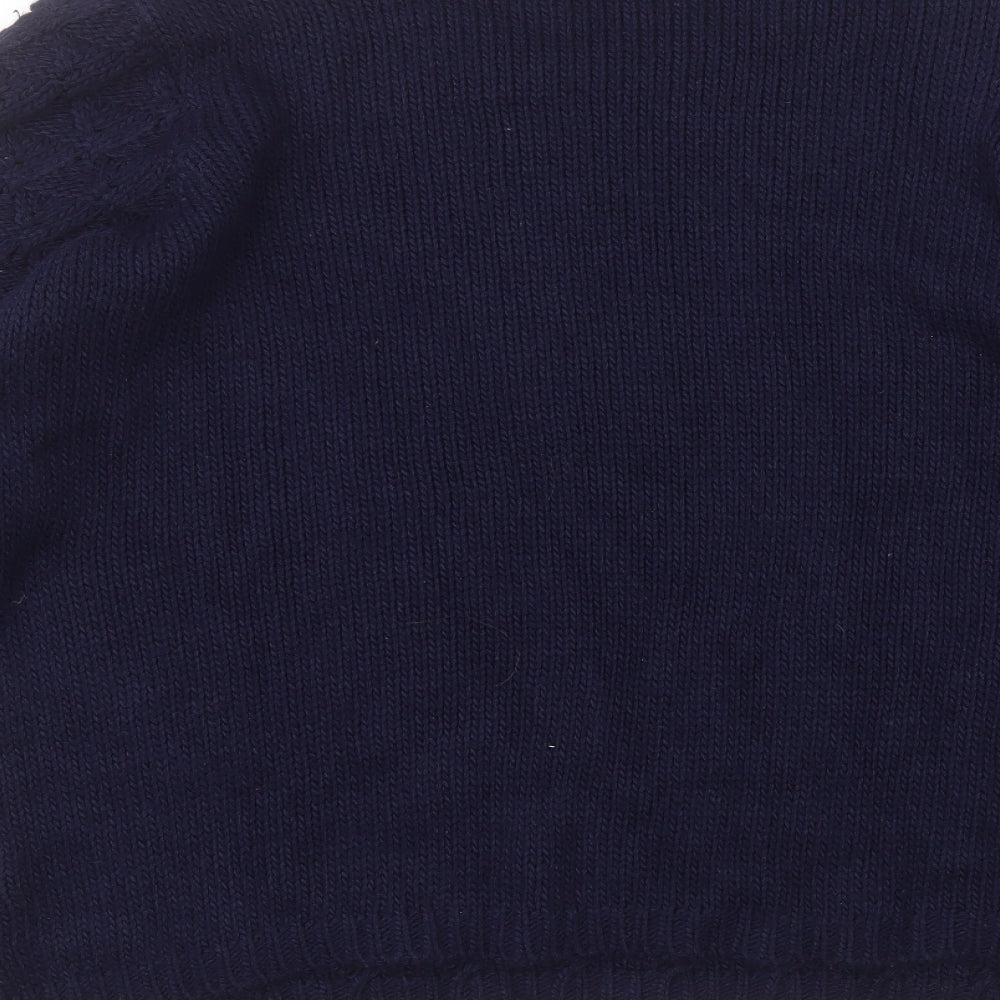 Debinhams Womens Blue Round Neck  Acrylic Pullover Jumper Size 20