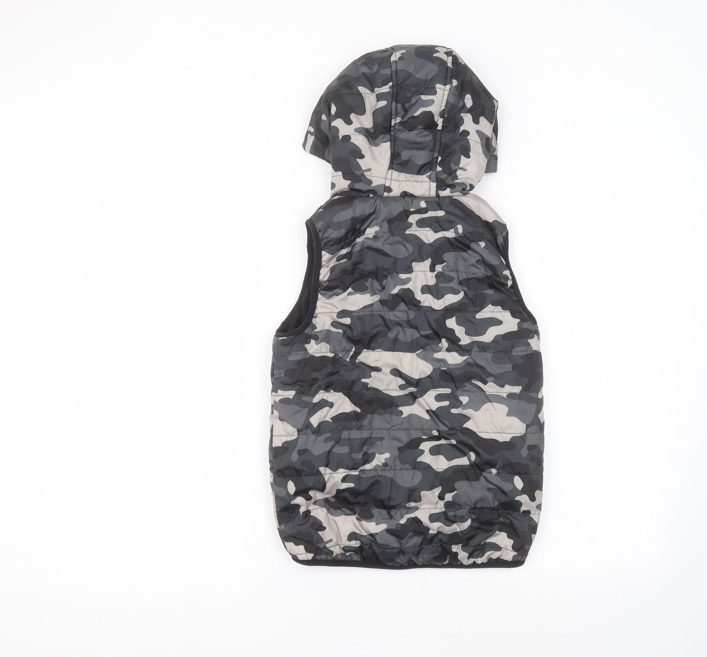 Matalan Boys Green Camouflage  Gilet Coat Size 8 Years