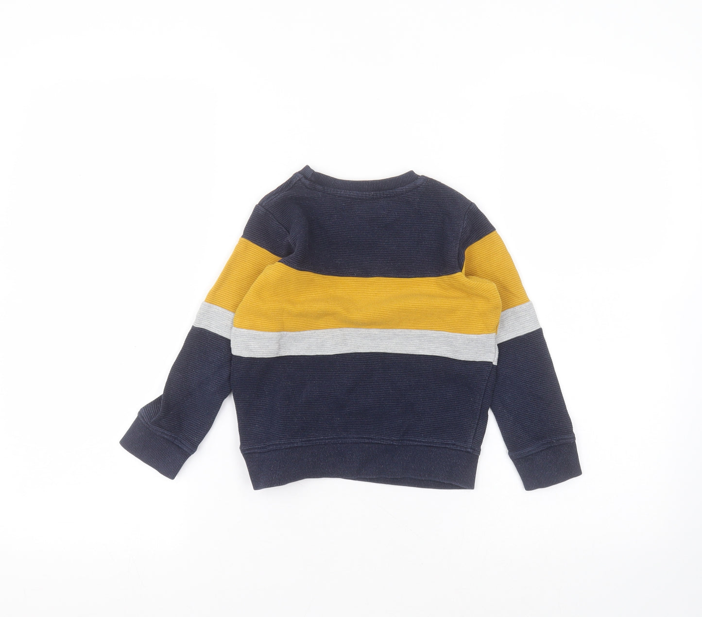 NEXT Boys Blue Round Neck  Cotton Pullover Jumper Size 4 Years