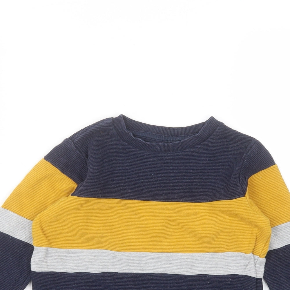 NEXT Boys Blue Round Neck  Cotton Pullover Jumper Size 4 Years