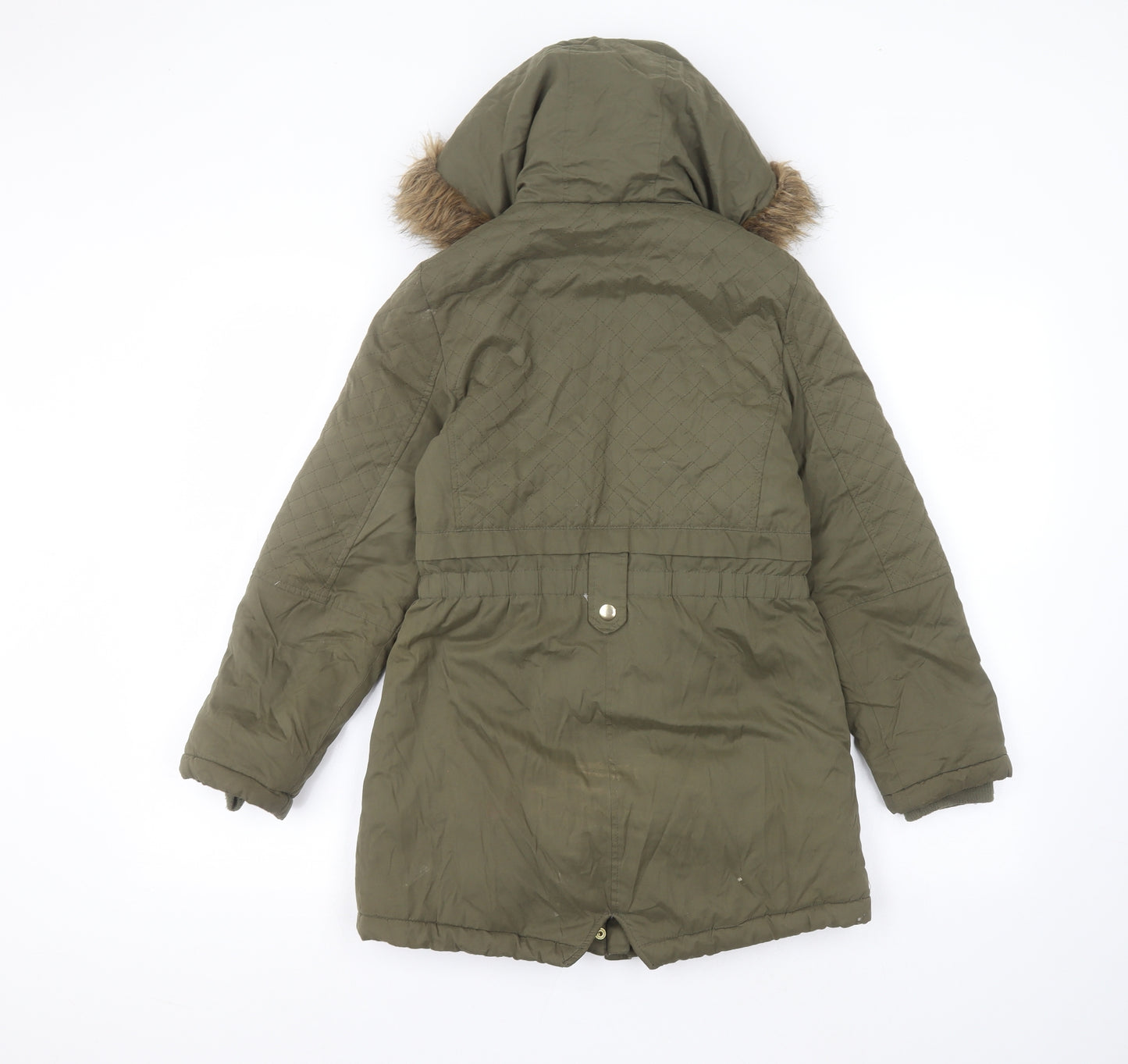 George Girls Green   Parka Coat Size 10 Years