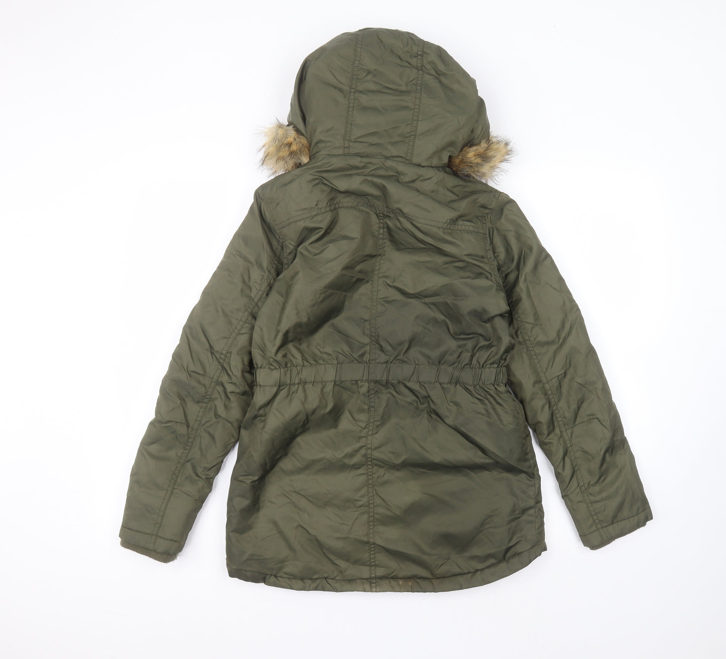 Nutmeg Girls Green   Parka Coat Size 11-12 Years