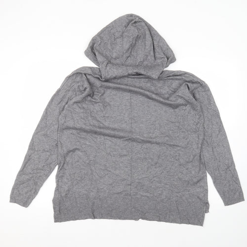 Amara Reya Womens Grey  Viscose Pullover Hoodie Size M